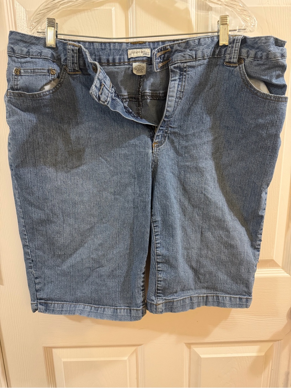 St. John's Bay Light Blue Denim Jean Shorts